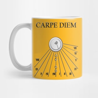 Sun Dial - Carpe Diem, Seize The Day, Time Is Short. Mug